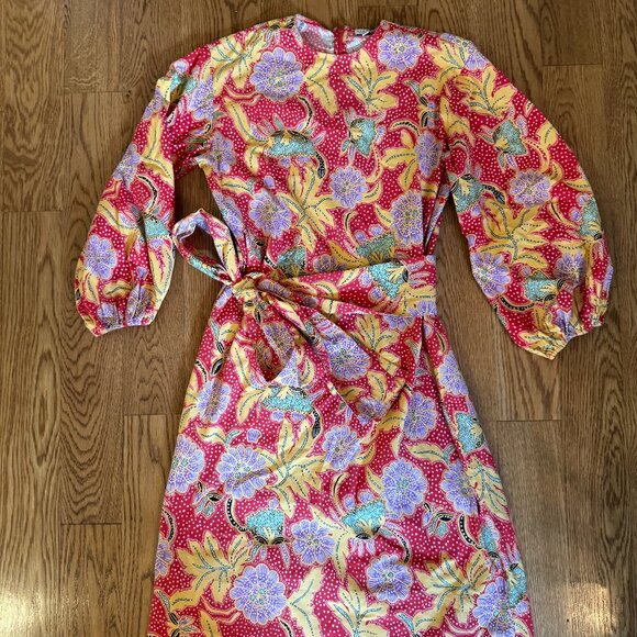 RHODE Athena Floral Midi Dress - Small - Picture 2 of 6